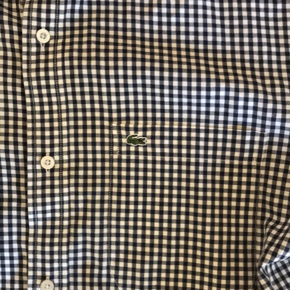 Men's Regular Fit Gingham Cotton Poplin Shirt, 38 - Picture 7 of 7